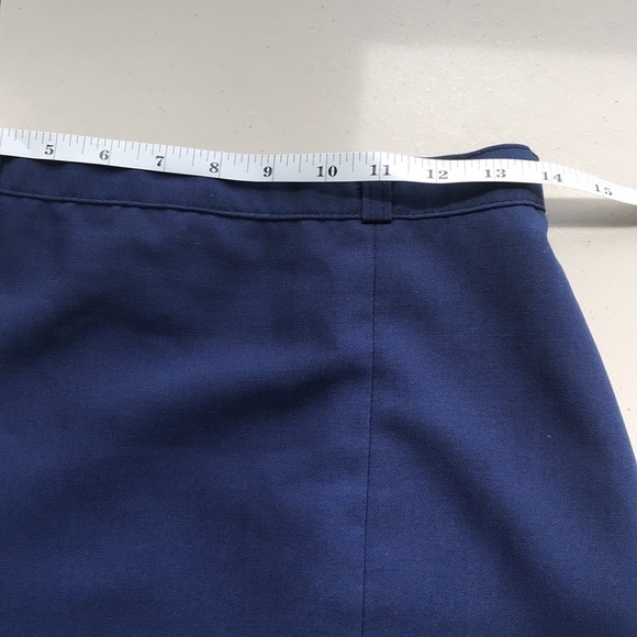 VINTAGE Niki blue High waisted pencil skirt button slit sz S/M - Picture 7 of 11